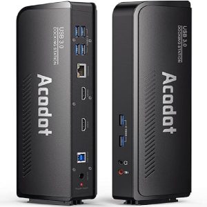 داک استیشن آکودات Docking Station with 2 HDMI Ports Acodot 13 in 1 USB 3.0