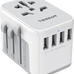 آداپتور برق بین المللی با 4 پورت usb مدل TESSAN 633F